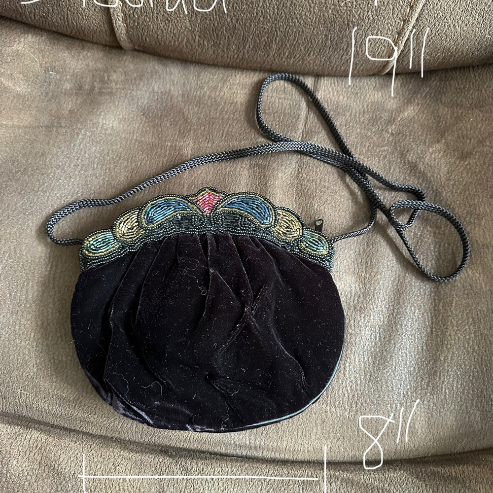 Vintage Beaded Velvet Purse